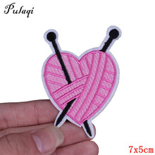 Pulaqi Heart-shaped Sewing Thread Embroidery Patch Iron On Applique For Bag Clothes Garment Accessories DIY   F 2024 - buy cheap
