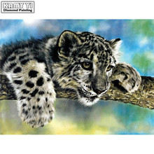 Full Square drill 5D DIY Diamond painting leopard Embroidery Mosaic Cross Stitch Rhinestone decoration HYY 2024 - buy cheap