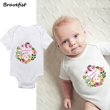 Algodão do bebê meninas roupas bodysuits recém-nascidos 0-2years manga curta verão bebê macacões moda macacões da menina do avô letras 2024 - compre barato