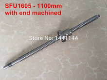 1 pc SFU1605 Parafuso da Esfera 1100mm BK12/BF12 end machined + 1 pc 1605 Porca BallScrew para CNC Router 2024 - compre barato