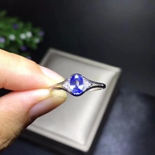 Uloveido натуральный танзанит драгоценный камень кольцо, серебро 925 пробы кольцо для женщин, синий камень кольцо на свадебный юбилей скидка 28% FJ262 2024 - купить недорого