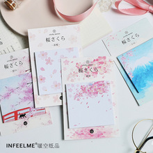 30 Sheets/pad Japanese Fujisan Sakura Sticky Note Book Kawaii Paper Memo Pad Planner Sticker Post Cute Office Stationery 2024 - buy cheap