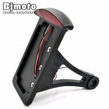 Motorcycle Side Mount License Number Plate Holder Bracket Tail Light Axle Chopper Custom Black Chrome Taillight for Harley 2024 - buy cheap