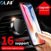 OLAF Round Magnetic Car Mobile Phone Holder Stand For iPhone 6 7 8 Plus X Air Vent Phone Car Mount Stand Holder For Samsung S10 2024 - buy cheap