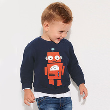 Little maven/осень 2019, брендовая одежда для маленьких мальчиков, Детские хлопковые свитшоты, принт в виде робота, флисовая детская одежда, C0169 2024 - купить недорого