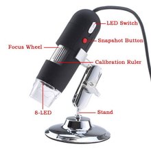 800X 2MP USB Adjustable Digital Microscope Camera Magnifier with 8 LED Light illuminator & Stand Holder For children Gift 2024 - buy cheap