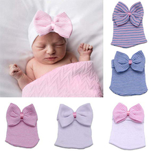 Gorro con nudo para bebé recién nacido, gorro de guardería, turbante, envolturas para la cabeza, gorro suave para niños y niñas de 0 a 3 meses como regalo 2024 - compra barato