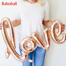 Large Size 108x65cm Giant Linking Champagne Red LOVE Foil Balloons Romantic Wedding Valentine's Day Party Supplies Helium Globos 2024 - buy cheap