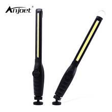 ANJOET Portable LED Work Light Magnetic COB Flashlight USB Rechargeable Long strip Torch Hook Hanging Lamp for Car Repair light 2024 - buy cheap