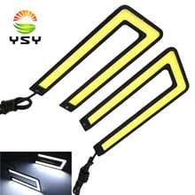 YSY-Luz LED en forma de U para coche, fuente de luz LED para automóvil, impermeable, cc 12V, lámpara blanca, 10 Uds. 2024 - compra barato