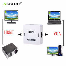 Kebidu Mini 1080P VGA adapter Converter VGA2 HDMI -compatible Converter with Audio for PC Laptop to HDTV Projector 2024 - buy cheap