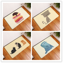 Tapete de porta dos desenhos animados adorável animais gato tapetes do quarto tapetes decorativos da escada decoração para casa artesanato 2024 - compre barato