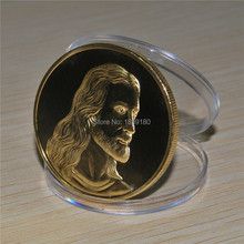 Jesús-moneda de la Última Cena chapada en oro de 24 quilates, 10 unids/lote, Envío Gratis 2024 - compra barato