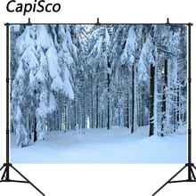 Capisco fotografia fundo inverno neve pinho floresta natal pano de fundo para estúdio foto nova chegada câmera 2024 - compre barato