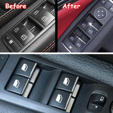 Chrome ABS Car Interior Door Window Lifter Switch Sequins Sticker Trim For Peugeot 308 408 508 2008 3008 New 3008 5008 2024 - buy cheap