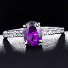Natural Amethyst Ring 925 Sterling silver Purple Crystal Woman Fashion Fine Elegant Jewelry Queen Birthstone Gift sr0170a 2022 - купить недорого