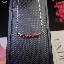 Natural red ruby gem Necklace natural gemstone Pendant Necklace S925 silver trendy Lovely Row Smiling face women gift Jewelry 2024 - buy cheap