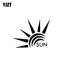 YJZT 15.1CM*11.7CM Minimalist Nifty Original Sun Caricature Vinyl Decal Car Sticker Black/Silver C19-1622 2024 - buy cheap