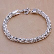 925 jewelry silver plated jewelry bracelet fine fashion torsion circle bracelet top quality wholesale and retail SMTH070 2024 - buy cheap
