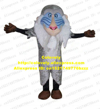 Vivid Brown Rafiki Mandrill Monkey Lion King Mascot Costume With Brown Gloves Red Triangle Nose Long White Beard No.4302 Free Sh 2024 - buy cheap