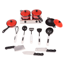 Kit de utensílios de cozinha em miniatura para meninas, 13 peças, utensílios de cozinha, conjunto de brinquedos para crianças 2024 - compre barato