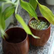 Чашка зеленого чая в японском стиле, деревянная чашка из натурального Jujube, примитивная деревянная чашка ручной работы из натуральной ели, чашка для завтрака, пивная посуда для молока 2024 - купить недорого