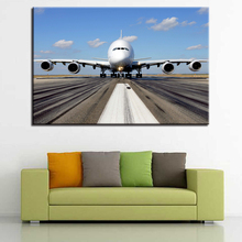 Canvas Painting Wall Art Framework 1 Piece/Pcs AirPlane Airport Takeoff Pictures HD Prints Aircraft Poster For Living Room Decor 2024 - buy cheap