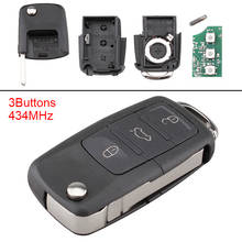 434MHz 3 Buttons Keyless Flip Remote Car Key Fob ID48 Chip 1K0959753G for Caddy / Eos / Golf / Jetta / Sirocco / Tiguan / Touran 2024 - buy cheap