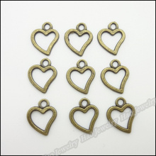 Abalorios Vintage de corazón de amor, colgante de bronce antiguo, compatible con pulseras, fabricación de joyas de Metal, 500 Uds. 2024 - compra barato