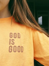 Camiseta de god is good para chica, regalo informal, con eslogan gráfico estético vintage para mujer, moda grunge tumblr, ropa divertida, top 2024 - compra barato