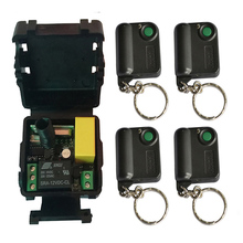 Interruptor de Controle Remoto Sem Fio Universal AC 220 V 1CH 1 CH Relé Módulo Receptor e Transmissor de RF de Controle De Bloqueio Eletrônico