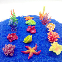 Mini Resin Artificial Aquarium Coral Plant Decoration Stone Colorful Lanscaping Fish Tank Coral Reef Flower Ornament 2024 - buy cheap