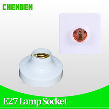 E27 Lamp Holder Square Round E27 Light Bulb Base Socket Bases White lamp Holder For LED Bulbs Installation 2024 - buy cheap
