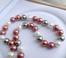 ¡! Collar Multicolor de perla de concha del Mar del Sur, joyería de moda, 12mm, 34 ", JT5591 2024 - compra barato
