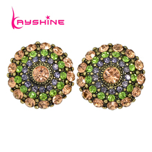 Kayshine Brand Stud Earrings For Wedding Party Luxury Crystal Rhinestone Flower Earrings For Women Brincos 2024 - buy cheap