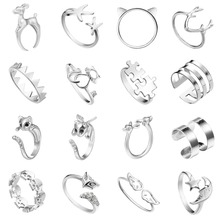 Todorova Punk Rock Skull Ring Female Heart DNA Wave Rings for Women Fashion Men Jewelry Toe Ring Dropshipping 2024 - buy cheap