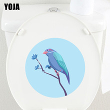 YOJA 23.3X23.3CM Funny Birds Toilet Sticker Wall Decal BedRoom Home Decor Cartoon Pattern T3-1210 2024 - buy cheap