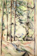 100% hand made Oil Painting Reproduction on linen canvas,in-the-woods-1896 by paul Cezanne,landscape oil paintings 2024 - buy cheap