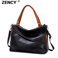 ZENCY 2022 NEW 100% Genuine Leather Cowhide Long Handle Women Shoulder Bags Female Handbag Ladies' Cross Body Messenger Bag 2024 - buy cheap