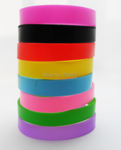 24pcs Color Mixed Plain Silicone Bracelets Girl Boy Sport Wristcuff  Men Women Wristbands Wholesale Fashion Jewelry Lots 2024 - buy cheap