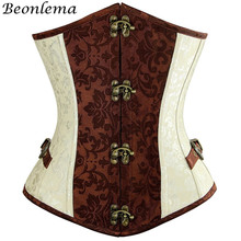 Beonlema Steampunk Corset Underbust Vintage Corsets Women Sexy Korse Brown Waist Slimming Bustiers Retro Corselet Tummy Belt 2024 - buy cheap