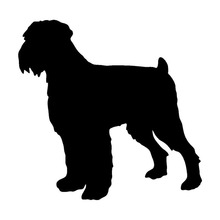 Pegatinas de vinilo de animales de 12,9x12,7 CM, pegatina decorativa para ventana de perro y mascota, color negro, ruso, Terrier, C6-1607 de coche 2024 - compra barato