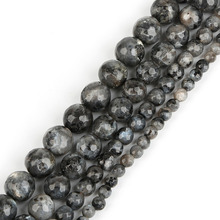AAA+ Moonstone Beads Black Moon 4 6 8 10mm Faceted Natural Stone Loose Round Ball Beads For DIY Fashion Jewelry Making Findings 2024 - buy cheap