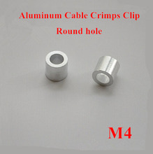 Abrazaderas de Cable de aluminio M4 de 4mm, accesorios de Clip de cuerda de alambre ovalado, virola de agujero redondo, 100 Uds. 2023 - compra barato