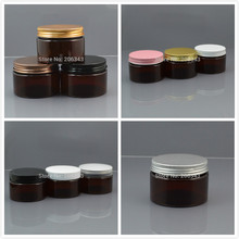 120G brown  PET bottle/jar/pot with few colors lid inner lid included  for essence/mask gel/cream/moisturizer/wax/packing 2024 - buy cheap