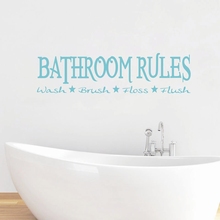 Pegatina de reglas de baño moderna, arte mural para baño, espejo de pared, pegatinas decorativas, gran oferta, envío gratis 2024 - compra barato