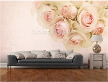 Custom floral wallpaper,Romantic White Rose,3D photo mural for the living room bedroom kitchen background wallpaper 2024 - buy cheap
