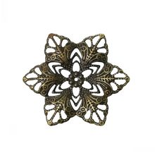 Accesorios para adornos, conectores de filigrana, flor de Bronce Antiguo, 3,5 cm x 3cm,100 Uds. 2024 - compra barato