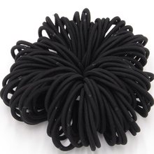 Резинки для волос черные эластичные, толщиной 4 мм, 100 шт./лот 2024 - купить недорого