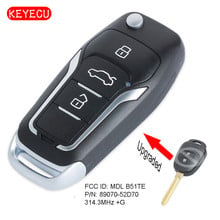 Keyecu Upgraded Remote Key Fob 314MHz G Chip for Autralian Toyota Yaris 2012-2014 FCC FCC ID: B51TE 2024 - buy cheap